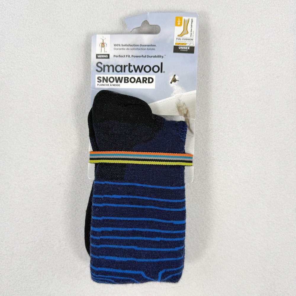 Smartwool Snowboard Full Cushion Iguchi Over The Calf Socks Size L Navy